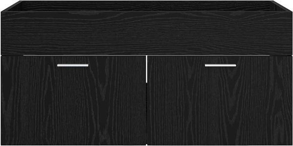 vidaXL Waschbeckenunterschrank Schwarz Eichen-Optik Holzwerkstoff 880443 Bild 6