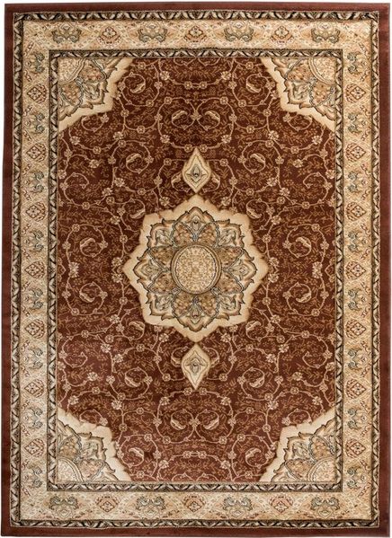 Mazovia Orientteppich Oriente Teppich - Traditioneller Teppich Orient Braun, 70 x 140 cm, Geeignet für Fußbodenheizung, Pflegeleicht, Wohnzimmerteppich