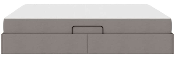 vidaXL Aufbewahrungsbett mit Matratze Taupe 160x200 cm Polyester 3399673 Bild 8