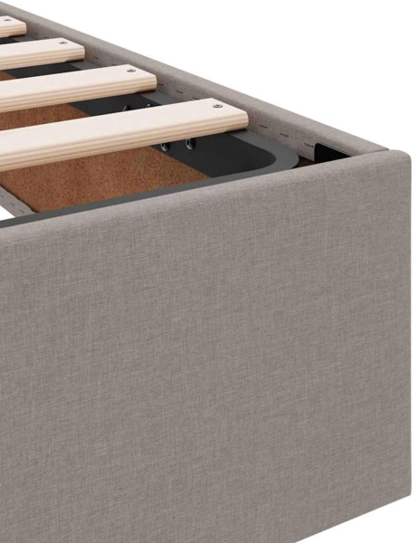 vidaXL Aufbewahrungsbett mit Matratze Taupe 160x200 cm Polyester 3399673 Bild 10