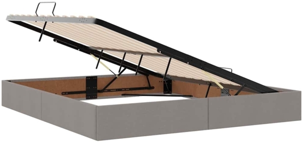 vidaXL Aufbewahrungsbett mit Matratze Taupe 160x200 cm Polyester 3399673 Bild 5