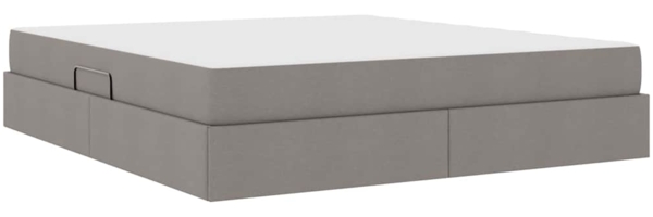 vidaXL Aufbewahrungsbett mit Matratze Taupe 160x200 cm Polyester 3399673 Bild 4