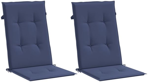 vidaXL Hochlehner-Auflagen 2 Stk. Marineblau Stoff 378611 Bild 3