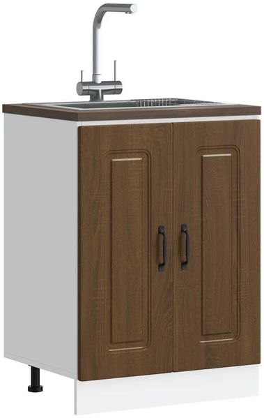 vidaXL Spülenunterschrank Kalmar Braun Eichen-Optik 60x46x81,5 cm 853444