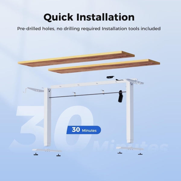 Höhenverstellbarer Schreibtisch 120x60cm Elektrisch Bild 7