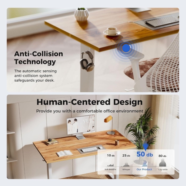 Höhenverstellbarer Schreibtisch 120x60cm Elektrisch Bild 5