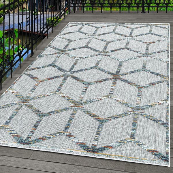 Carpettex Outdoorteppich Skandinavisches Design, Läufer, Höhe: 10 mm, Outdoor Teppich Bunt Skandinavisch Design für Küchen Balkon Terrasse