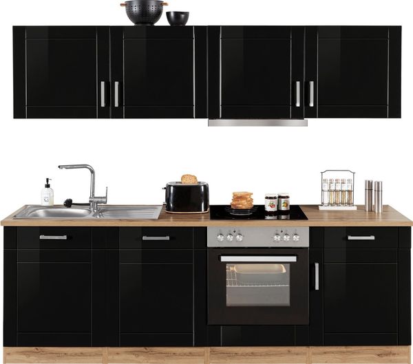 KOCHSTATION Küchenzeile KS-Tinnum, mit E-Geräten, Breite 240 cm