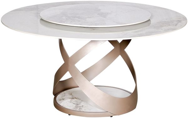 Livin Hill Esstisch 150cm Modig Roségoldene Basis, weiße Tischplatte M44 Bild 3
