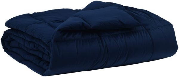 vidaXL Ganzjahresbettdecke Dunkelblau 220 x 260 cm Mikrofaser 42026059 Bild 2