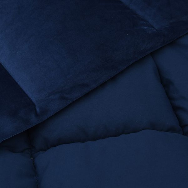 vidaXL Ganzjahresbettdecke Dunkelblau 220 x 260 cm Mikrofaser 42026059 Bild 5