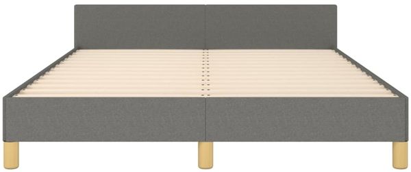 Bettgestell mit Kopfteil Dunkelgrau 140x190 cm Stoff [347408] Bild 5