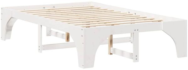 vidaXL Bettrahmen Weiß 140 x 190 cm Massives Kiefernholz 872993 Bild 7