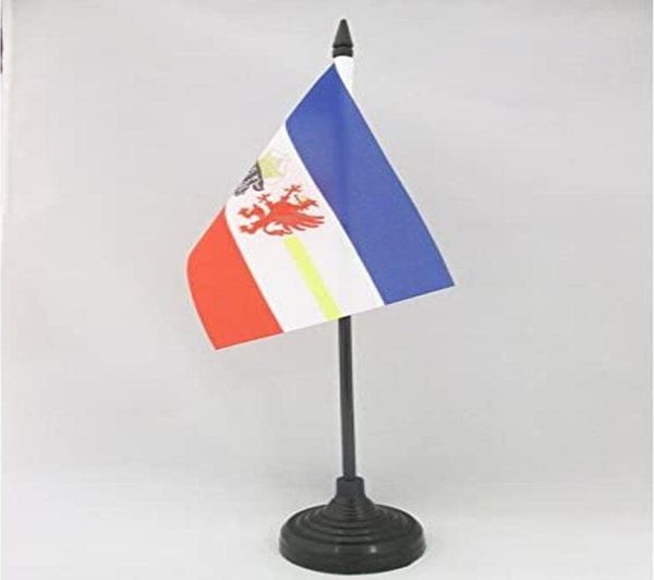 AZ FLAG - Tischflagge Mecklenburg-Vorpommern - 15x10 cm - Mecklenburg-Vorpommern Tischfahne 10x15 Cm - Flaggen