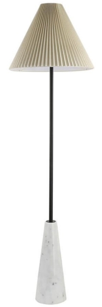 HOME DELUXE Stehlampe in Marmoroptik - Weiß