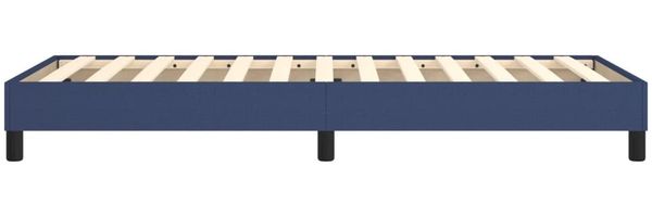 vidaXL Polsterbett, Stoff, 25,0 cm, Blau, 80x200 cm, mit Lattenrost, Schwarz Bild 6