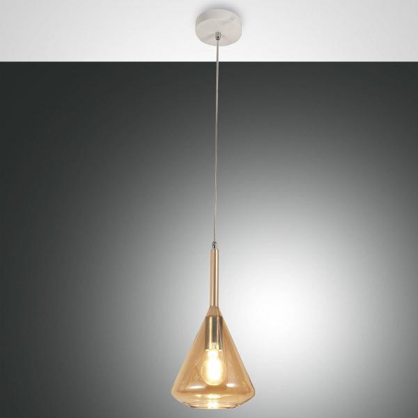 Fabas Luce 3582-40-125 Pendelleuchte Tris amber weiss E27