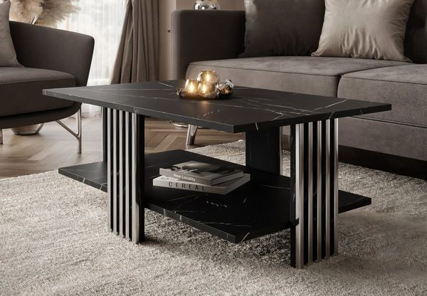 Lookway Couchtisch SAPHIRA SILVER mit Ablage