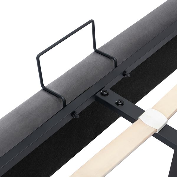 MODFU Polsterbett Doppelbett Holz Bett Funktionsbett Holzbett ohne Matratze Hydraulisch (Bettgestell mit Lattenrost aus Metallrahmen und Bettstauraum, 140 x 200 cm/180 x 200 cm), für Erwachsenen Jugendliche Bild 8