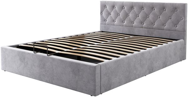 MODFU Polsterbett Doppelbett Holz Bett Funktionsbett Holzbett ohne Matratze Hydraulisch (Bettgestell mit Lattenrost aus Metallrahmen und Bettstauraum, 140 x 200 cm/180 x 200 cm), für Erwachsenen Jugendliche Bild 7