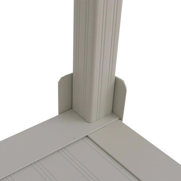 Aluminium Verkleidung für Klimaanlage/Wärmetauscher HWC-P95, Abdeckung Schutzgitter Regal 163x90x38cm ~ grau-weiß Bild 5