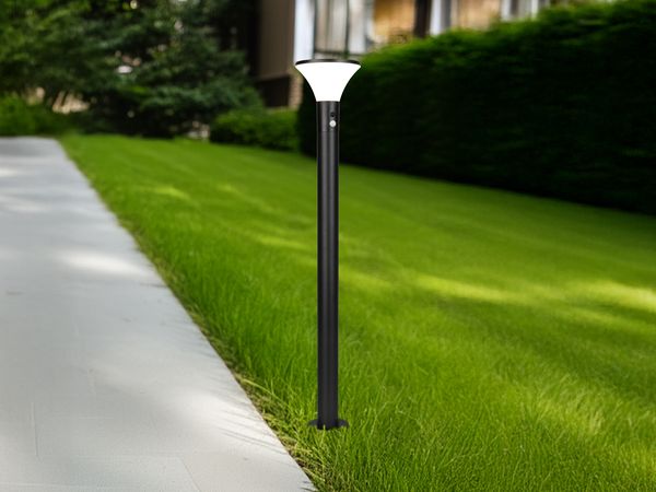 Wegeleuchte GORDA mit Solar und Strom, Hybrid mit Bewegungsmelder, Höhe 100cm