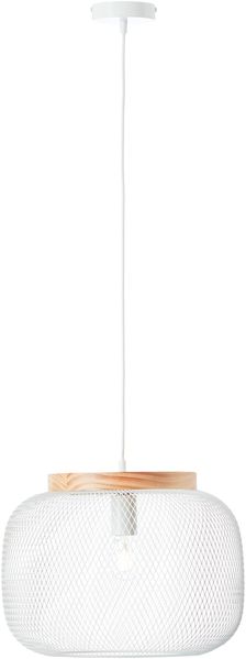 Brilliant AG Leuchten 99111-75 Giada Pendelleuchte 1-flammig 39cm weiß holz