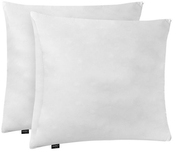 LILENO HOME Microfaserkissen - geeignet für Allergiker, in verschiedenen Größen - Made in Germany, Füllung: 100% Polyester, Rückenschläfer, Seitenschläfer, Bauchschläfer, Set, 2er Set, Kissen 50x50 cm mit Reißverschluss, als Bettkissen oder Dekokissen