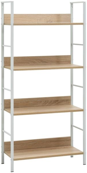 vidaXL Bücherregal 4 Regalböden Eiche 60×27,6×124,5 cm Holzwerkstoff 288225