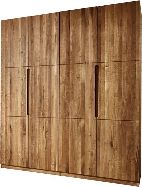 Home affaire Kleiderschrank Azelie, aus Wildeiche Massivholz-Kleiderschrank, im 50 cm Raster planbar