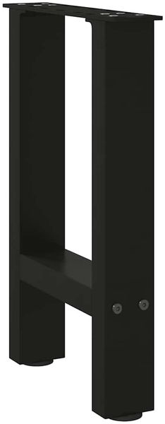 vidaXL Couchtischbeine Schwarz 2 Stk. 38x(42-43) cm Stahl 4013276 Bild 4