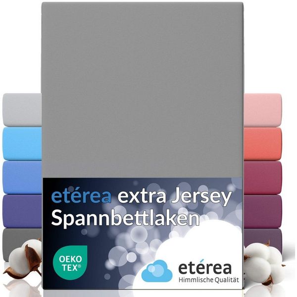 etérea Himmlische Qualität Spannbettlaken etérea Extra Jersey Spannbettlaken 90x200 -, Jersey, Gummizug: rundum, (1 Stück)