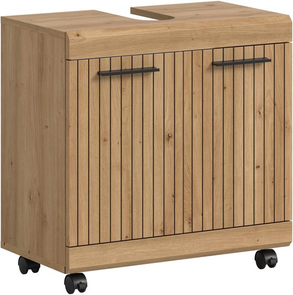 Scout Waschbeckenunterschrank auf Rollen in Artisan Eiche Nachbildung