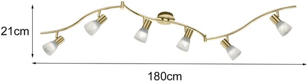Attraktiver 36 Watt LED Strahler in Messing matt Bild 3