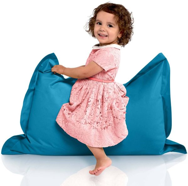 Green Bean® Kinder-Sitzsack 70x100cm & 70 Liter EPS-Perlen Füllung - Indoor & Outdoor Bean Bag Sitzkissen - Blau