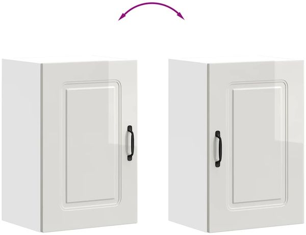vidaXL Küchen-Hängeschrank Kalmar Hochglanz-Weiß Holzwerkstoff 853549 Bild 9