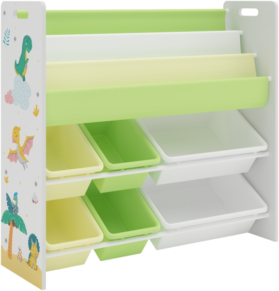 Kinderregal Rødøy 78x86x27 cm mit Dinosaurier Motiv [en. casa] Bild 2