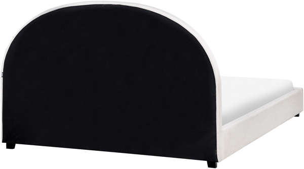 Bett mit Lattenrost Stoff VAUCLUSE 160 x 200 cm Cremeweiß Bild 7