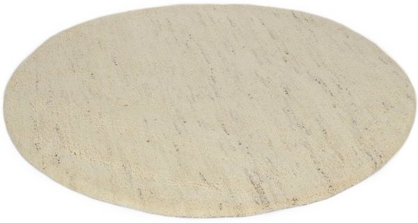 THEKO Wollteppich Taza Royal, rund, Höhe: 24 mm, echter Berber Teppich aus Marokko, reine Schurwolle, handgeknüpft