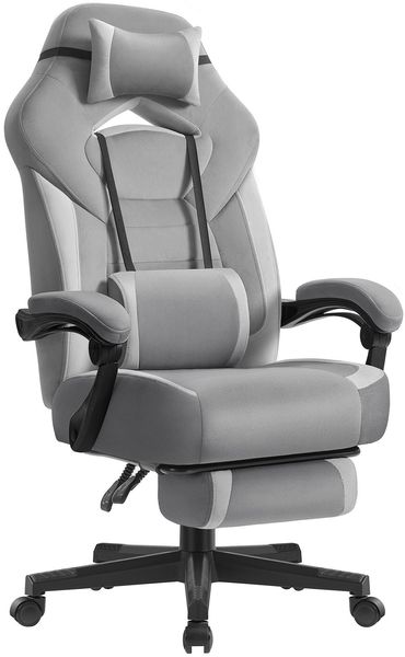 SONGMICS Gaming-Stuhl, Bürostuhl, Computerstuhl, ergonomisches Design, mit Fußstütze