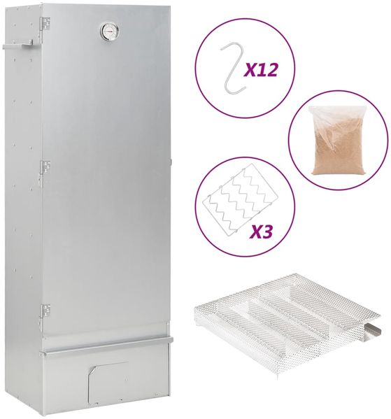 vidaXL Räucherofen mit Kaltrauchgenerator Verzinkter Stahl 3200768