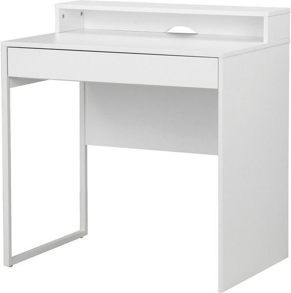 OTTO home Schreibtisch Moid, Computertisch in modernem Design, Breite 80 cm, mit Schublade, Kabeldurchlass & Metallkufe