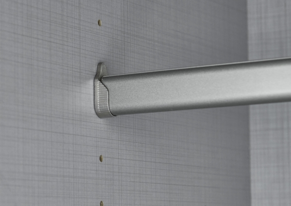 Schwebetürenschrank Kleiderschrank Passepartout 262cm Schubl. Grau Eichef. Glastür Bild 4