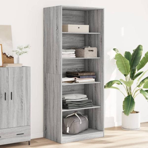 vidaXL Kleiderschrank Grau Sonoma 80x50x200 cm Holzwerkstoff 3307725