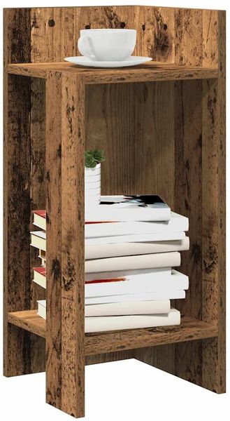 vidaXL Beistelltisch mit Ablage Altholz-Optik 25,5x27x60 cm 858556