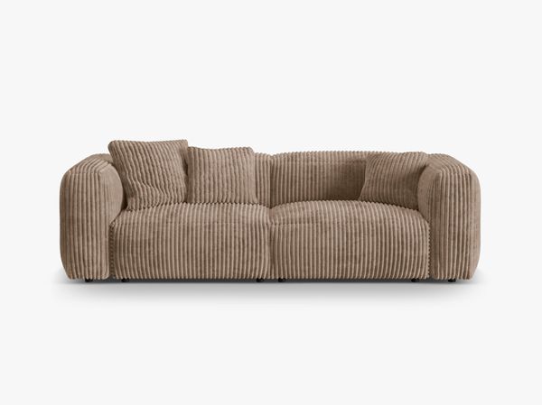 Micadoni Sofa Martina 3-Sitzer Kord Eichel