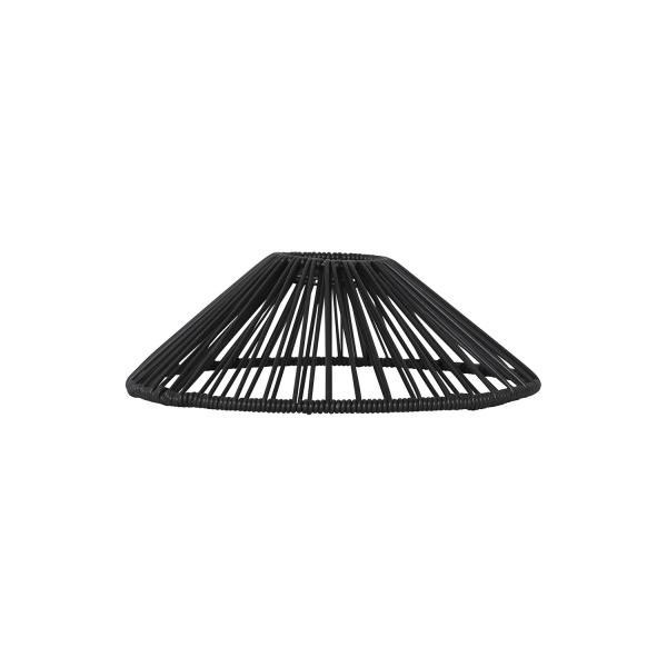 Outdoor Lampenschirm ,Vide' in Rattan-Optik, schwarz, klein