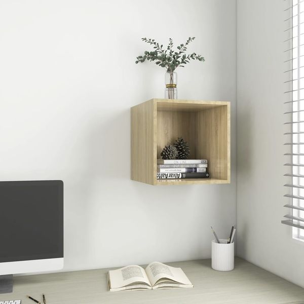 vidaXL Wandschrank Sonoma-Eiche 37x37x37 cm Holzwerkstoff 805453