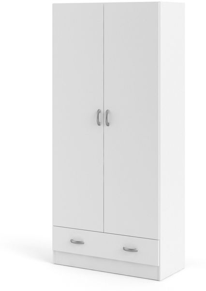 Spell Kleiderschrank Garderobe 2 trg. Schublade weiß Schlafzimmer Schrank Möbel Bild 3