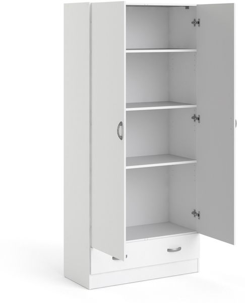 Spell Kleiderschrank Garderobe 2 trg. Schublade weiß Schlafzimmer Schrank Möbel Bild 5
